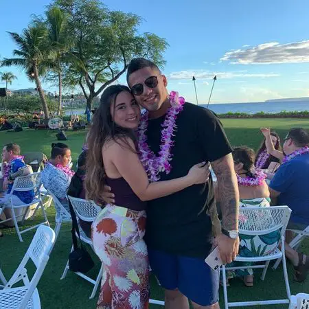 Gleyber Torres and wife Elizabeth Torres celebrating Valentine's Day 2019.