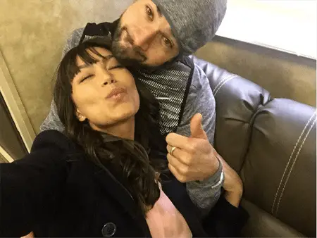 Ilfenesh Hadera and Alex Soroken getting lovey-dovey with each other.
