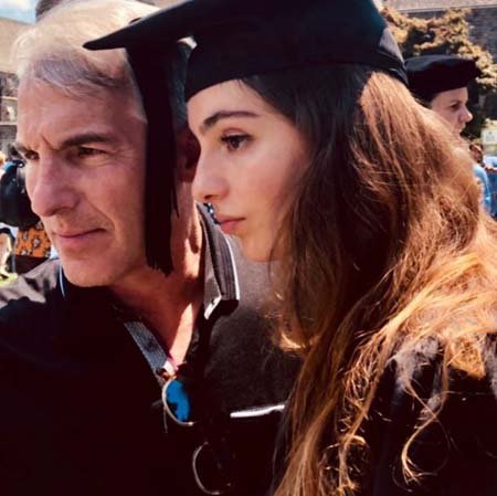 Madeleine Stowe's husband Brian Benben and daughter May Theodora during her graduation.