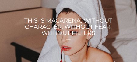 Macarena Garcia writes blogs on her website and interacts with her fans.