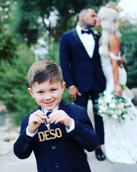 Derek Deso and Sophia Turner's son Quincy was a charmer during the marriage ceremony.