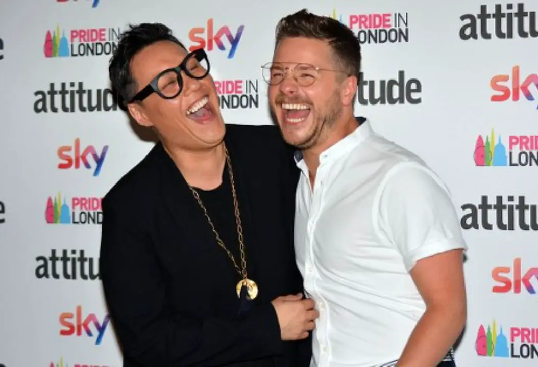 Gok Wan was dating David Almes until 2019. celebsindepth.com