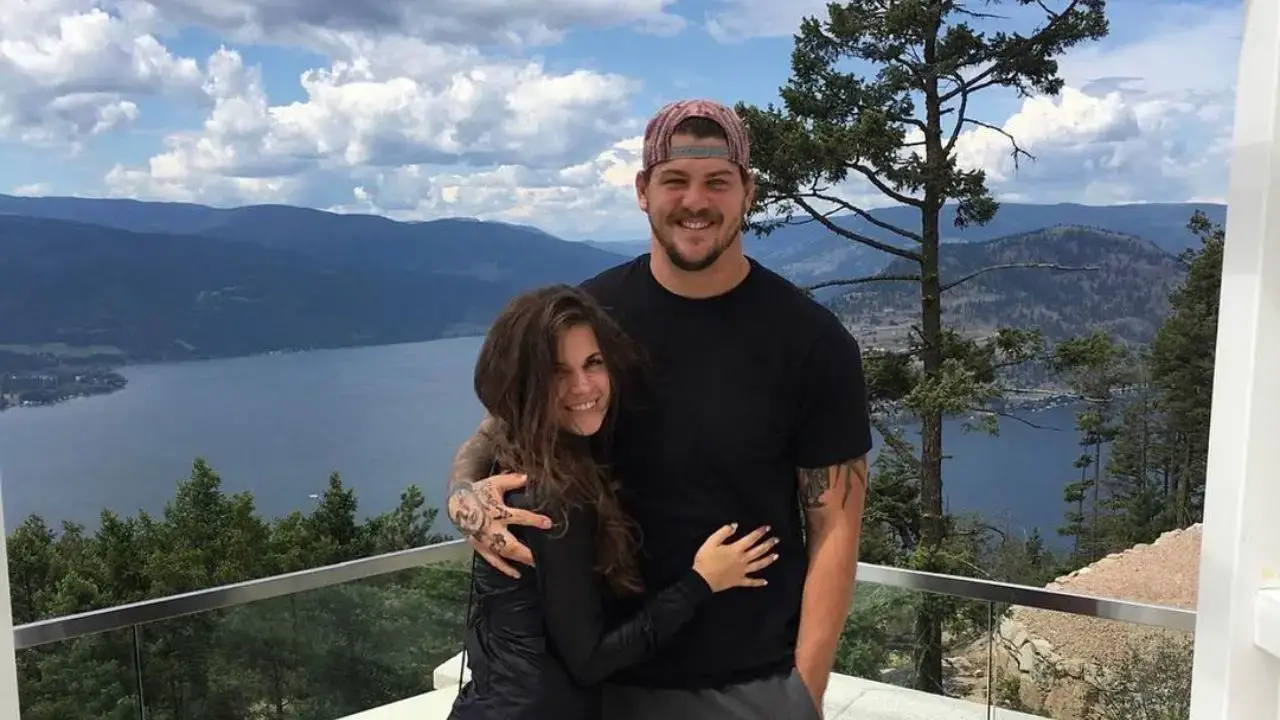 Taylor Lewan and his wife, Taylin Gallacher. celebsindepth.com