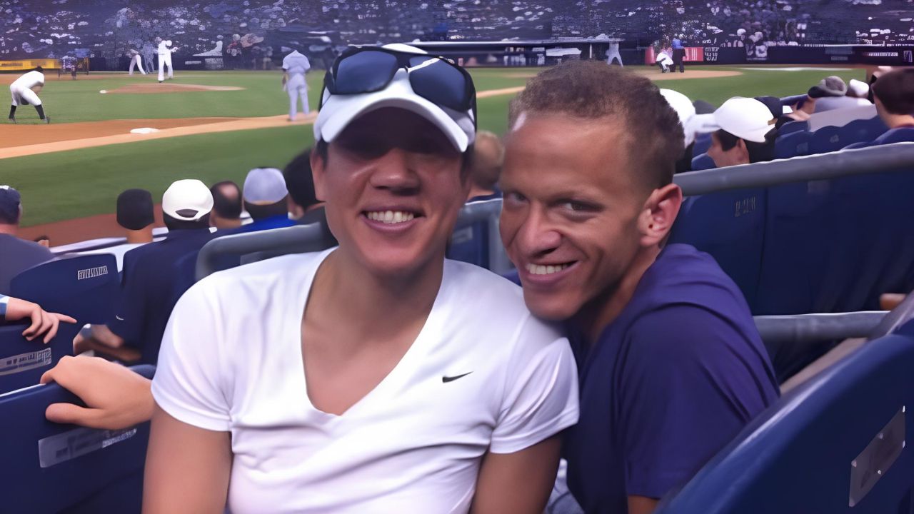kara lawson with her husband, damien barling.