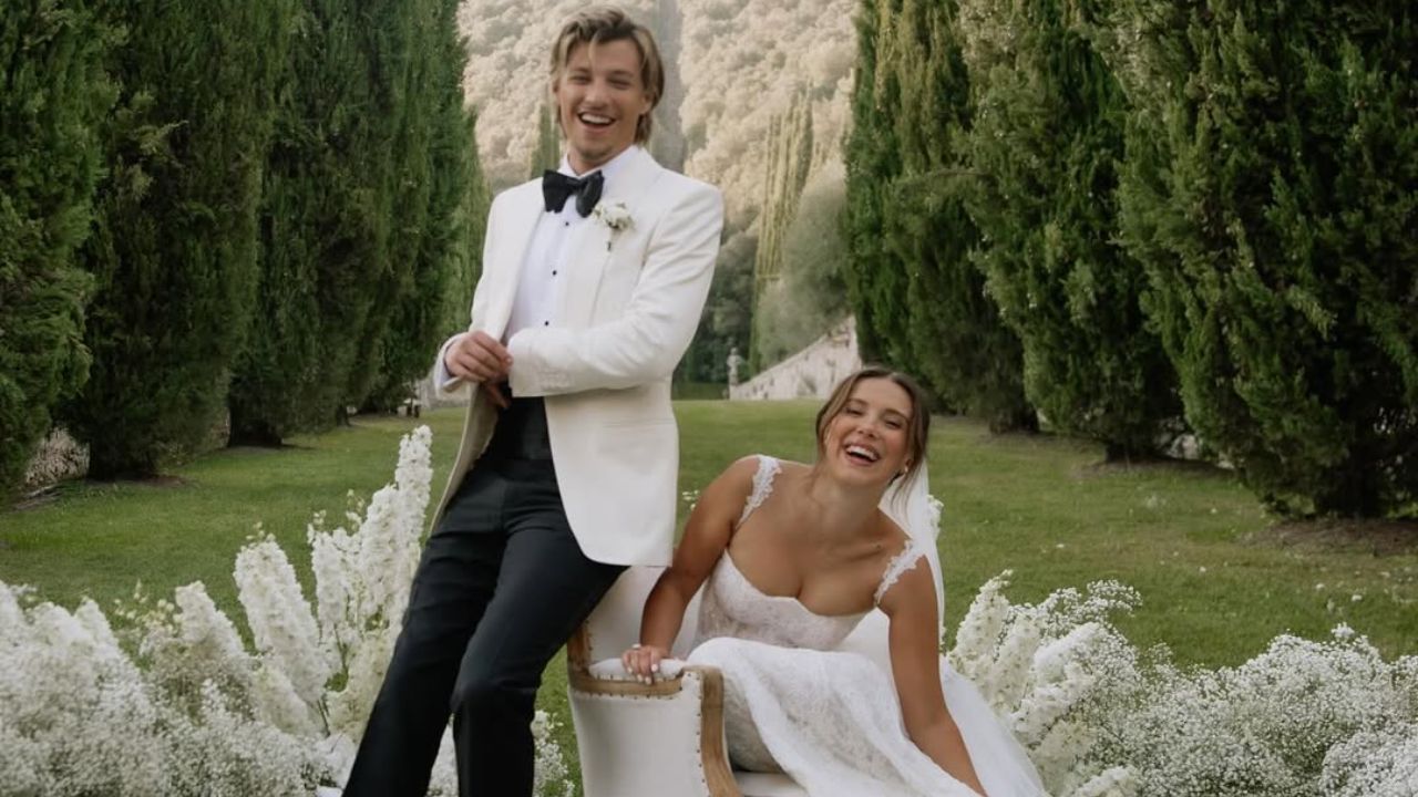 Forever and Always: Millie Bobby Brown and Jake Bongiovi celebrate their love in a dreamy Italian wedding, surrounded by the enchanting beauty of Tuscany and the warmth of their closest family and friends. A moment of pure joy and endless love captured in time.