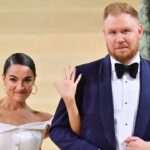 Alexandria Ocasio-Cortez and her husband-to-be, Riley Roberts.