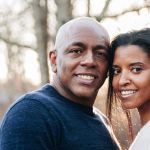 Renée Elise Goldsberry with her Husband Alexis Johnson. Source: Instagram.