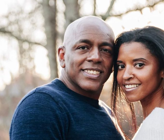 Renée Elise Goldsberry with her Husband Alexis Johnson. Source: Instagram.