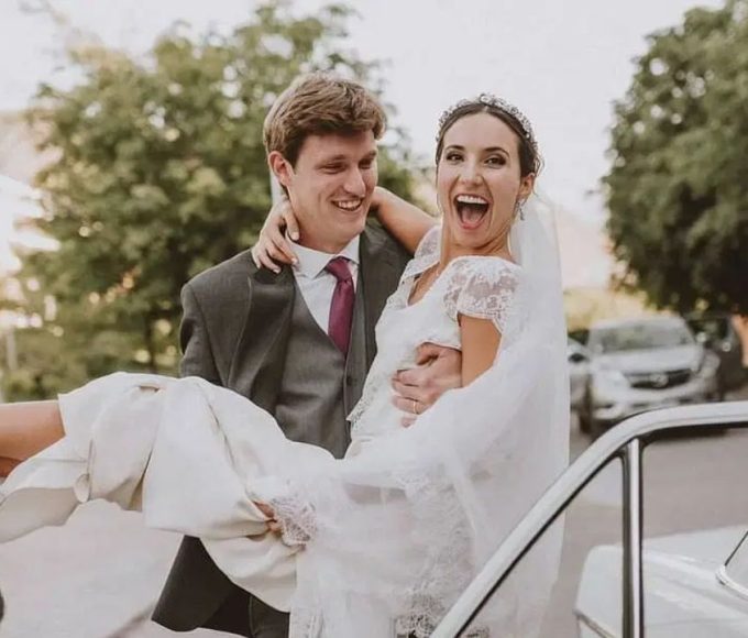 Nicolas Jarry with his wife, Laura Urruti.