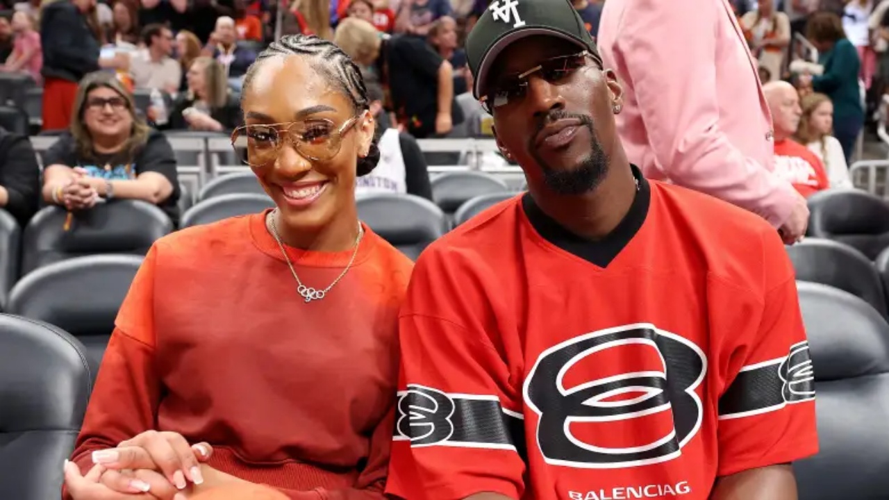 A'ja Wilson with her boyfriend, Bam Adebayo.
