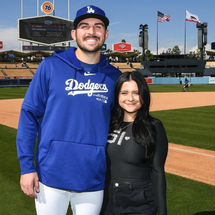 Alex Vesia with his wife, Kayla Vesia.