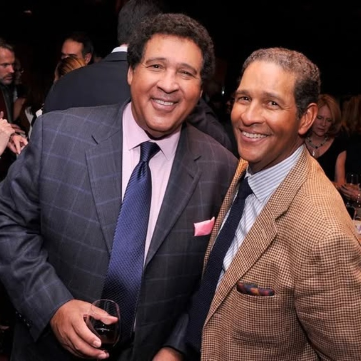 Bryant Gumbel with his brother, Greg Gumbel.