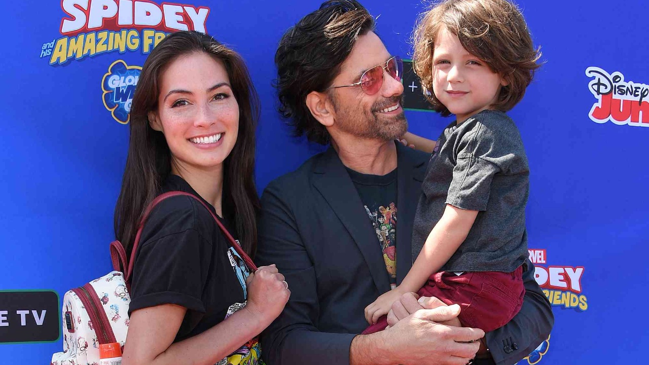 John Stamos with his wife and son.