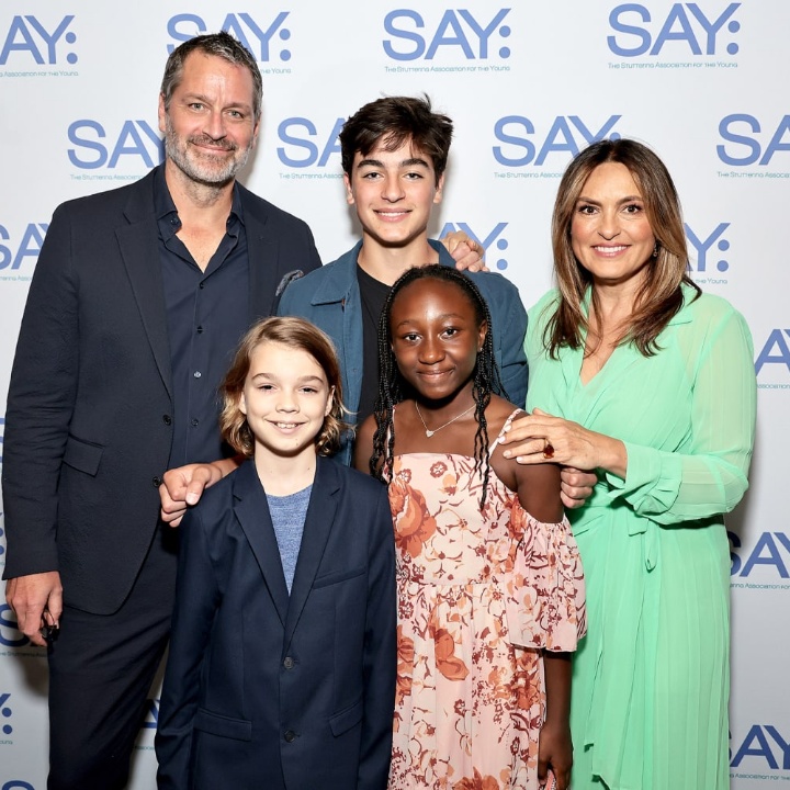 Mariska Hargitay with her husband and kids.